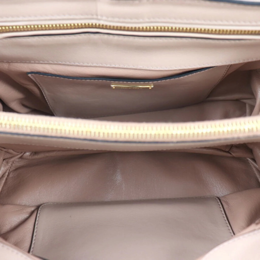 handbag (Good) leather Miu RN1079 Pre-Owned CAMMEO Miu 2WAY MIUMIU beige pink