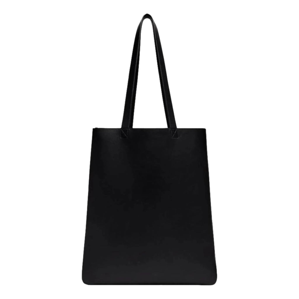 Large Calf Shopping Tote Black Embossed Leather Fendi Bag Roma Logo