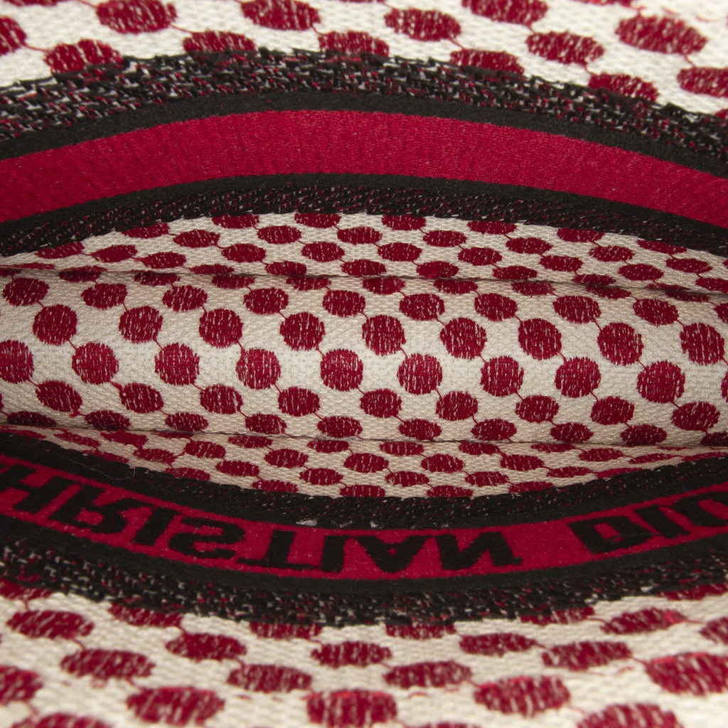 Fabric Tote Dioramour Pre-Owned Bag Red Dior Unisex Canvas Authenticated (Good) Tote Mini Book