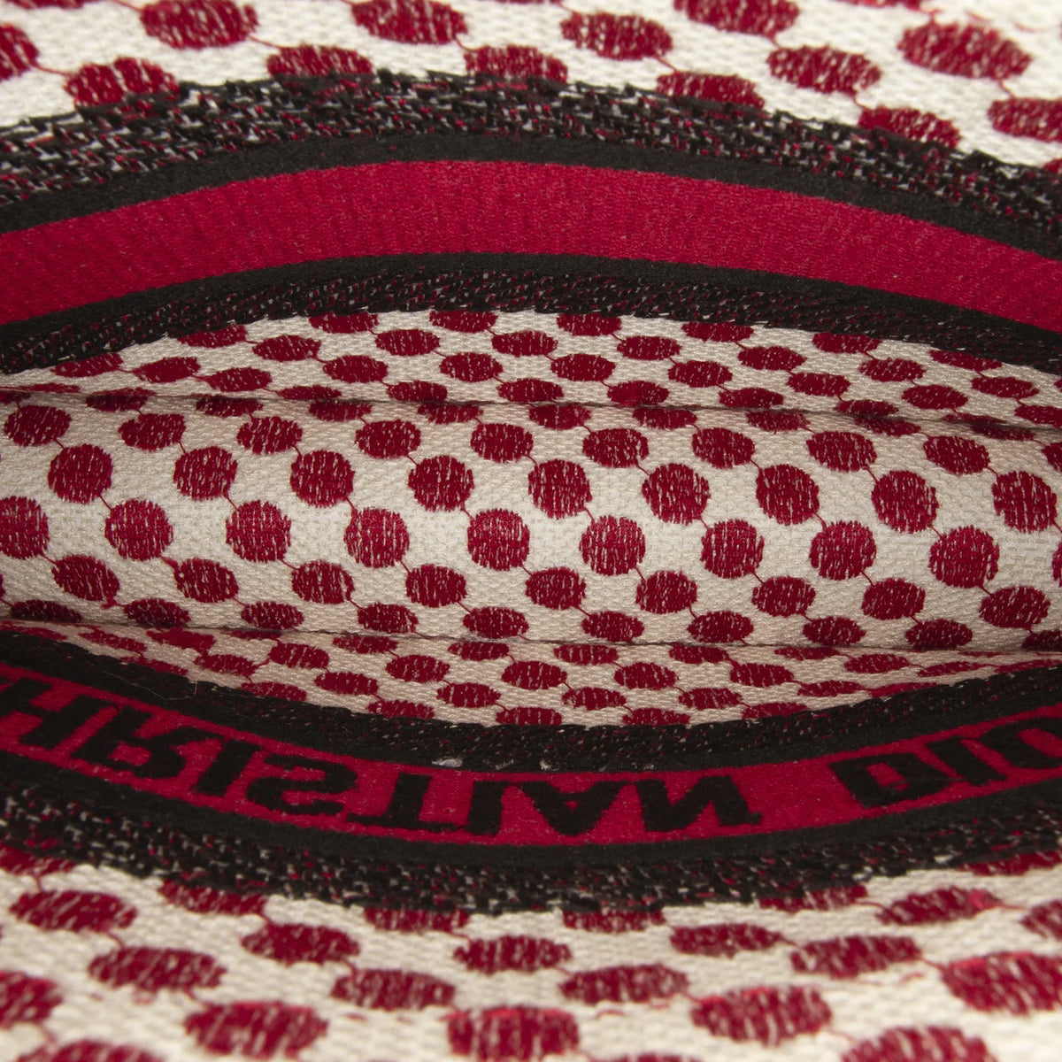 Fabric Tote Dioramour Pre-Owned Bag Red Dior Unisex Canvas Authenticated (Good) Tote Mini Book
