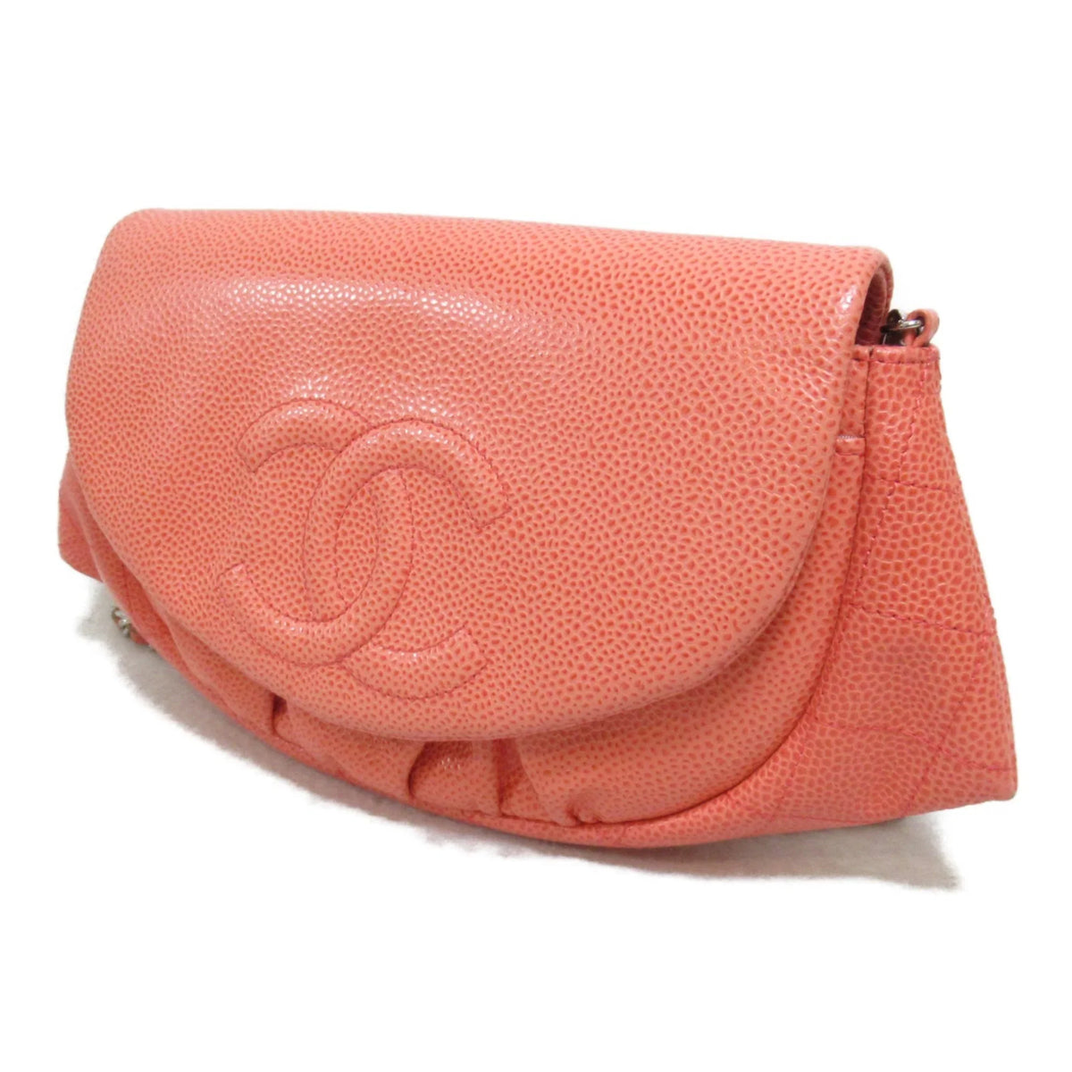 (Good) wallet Chain CHANEL Pink (Grained Pre-Owned Caviar Skin Calf)