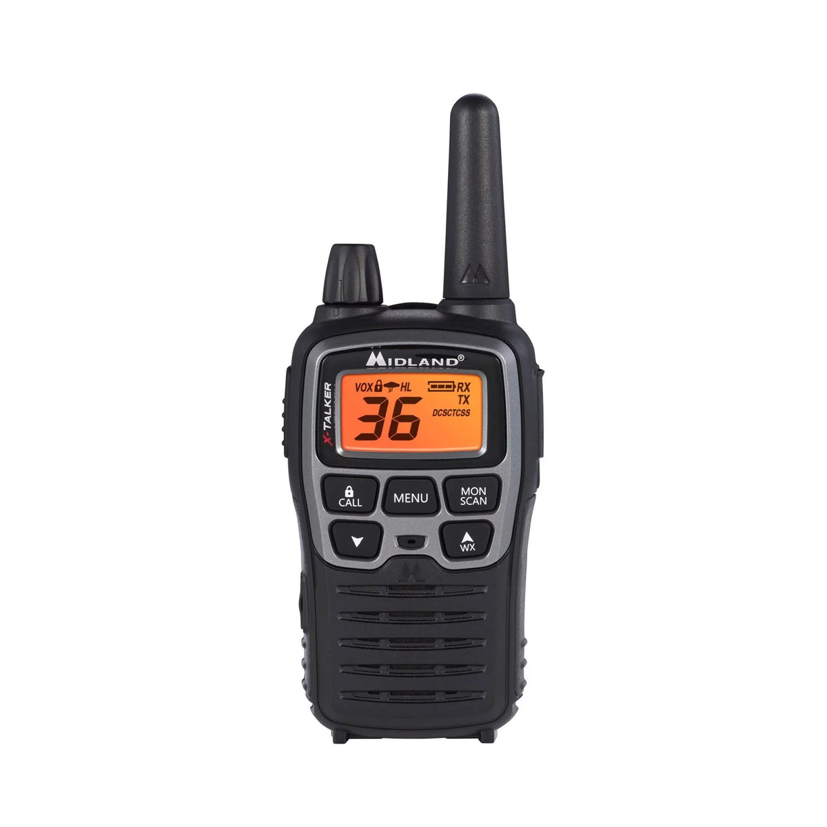 Walkie bundle T71VP3 Black Radio Talkies, 38-mile, Two-Way Midland FRS Channels, X-Talker 36