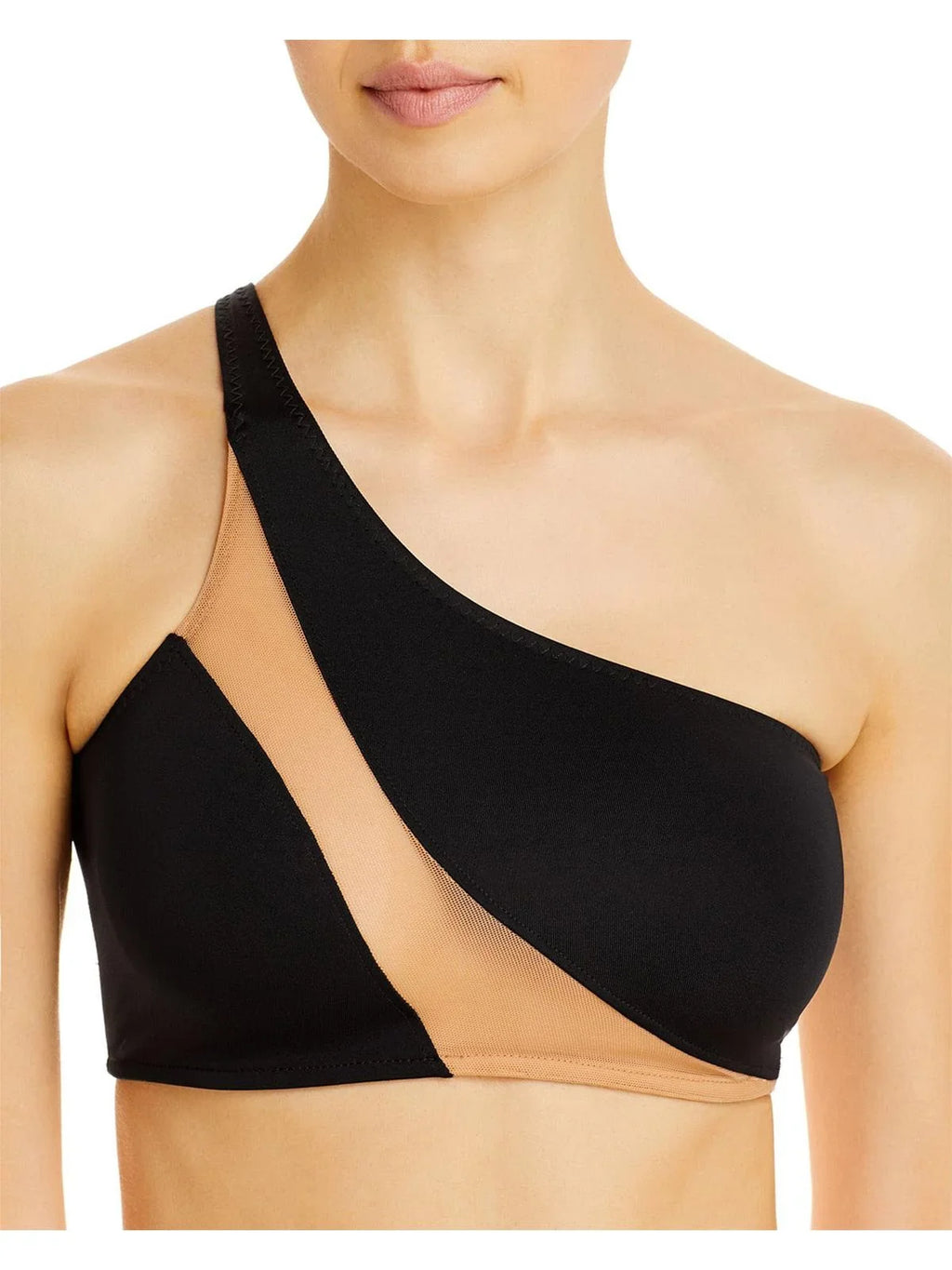 Kamali Mesh Swim Norma Snake Top Bikini Womens One-Shoulder