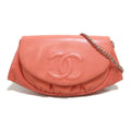 (Good) wallet Chain CHANEL Pink (Grained Pre-Owned Caviar Skin Calf)