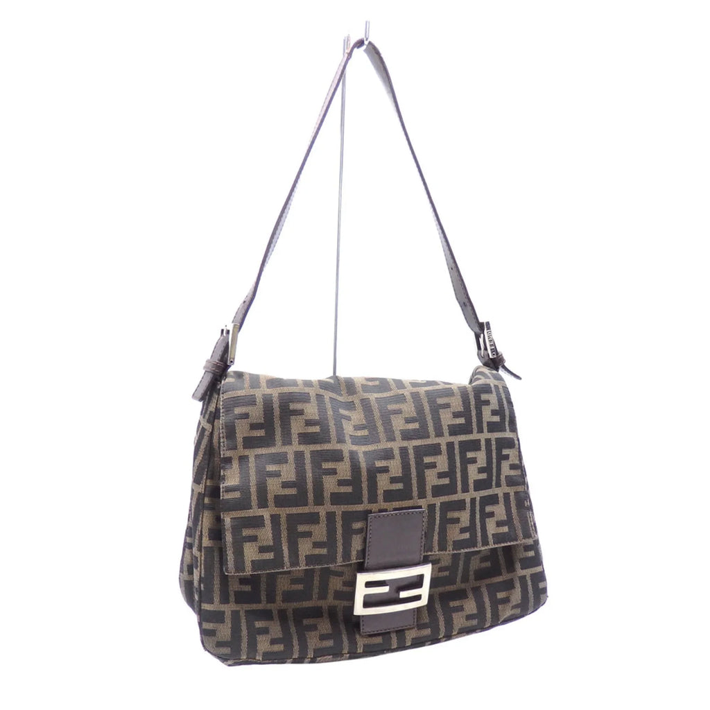 2258 Bag 008 26325 Leather Fendi Bucket (Fair) Mamma Canvas Women's A2229882 Shoulder Zucca Pre-Owned Brown