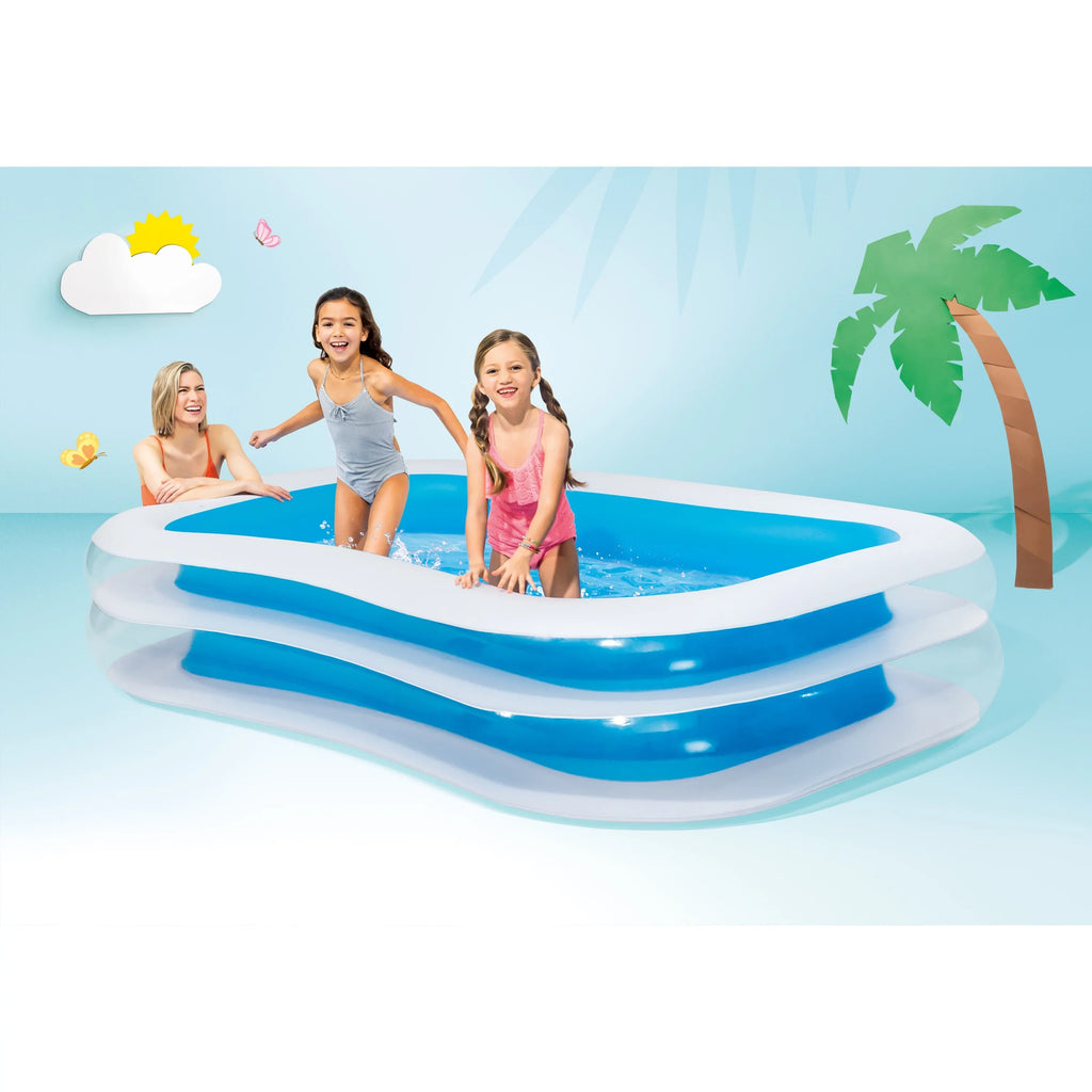 Swim Center Splash x with & Blue 8.5' White Play Intex Kool 5.75' Center,