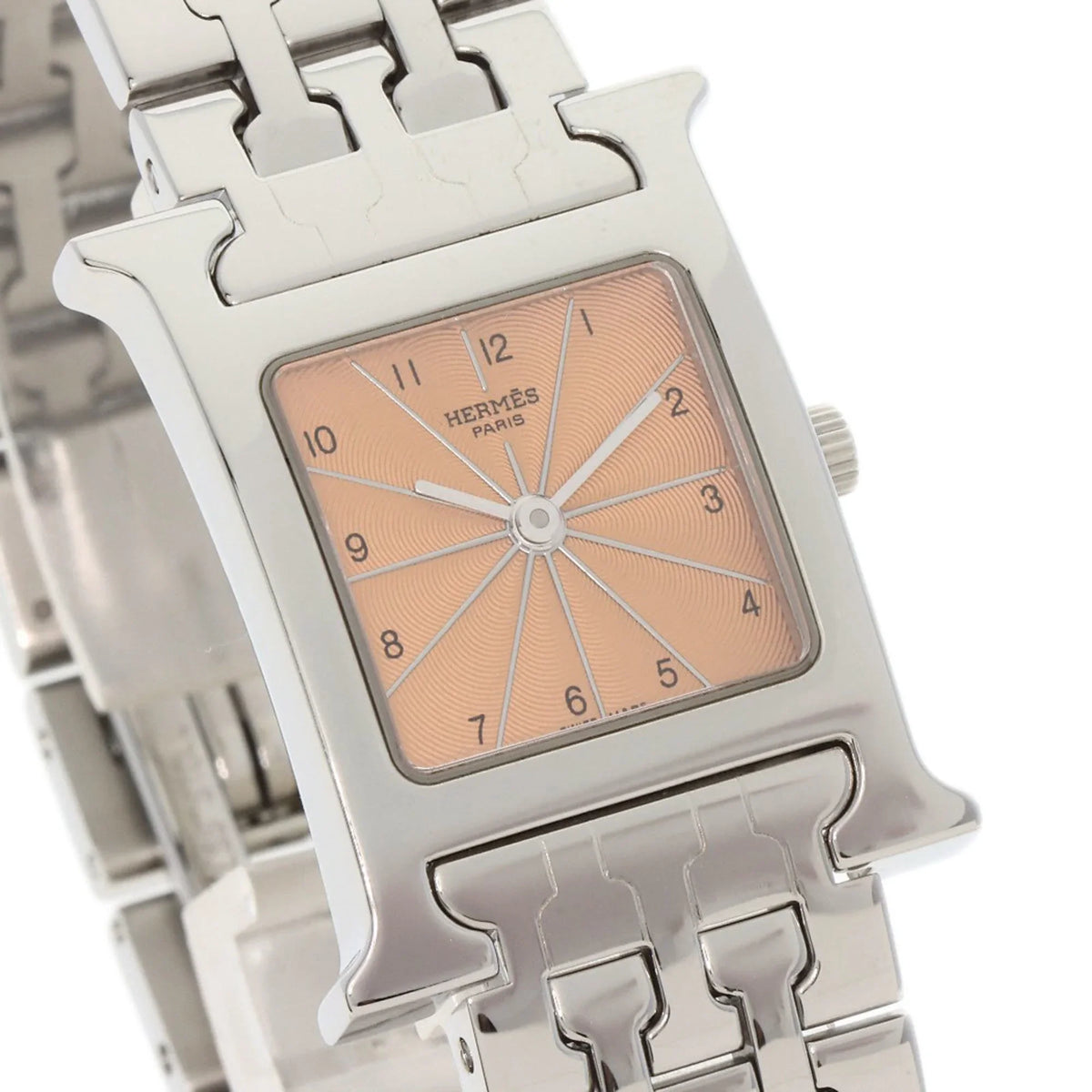 Hermes Watch HH1.210 Pre-Owned Wristwatch HERMES Steel/SS Stainless (Good) Ladies H