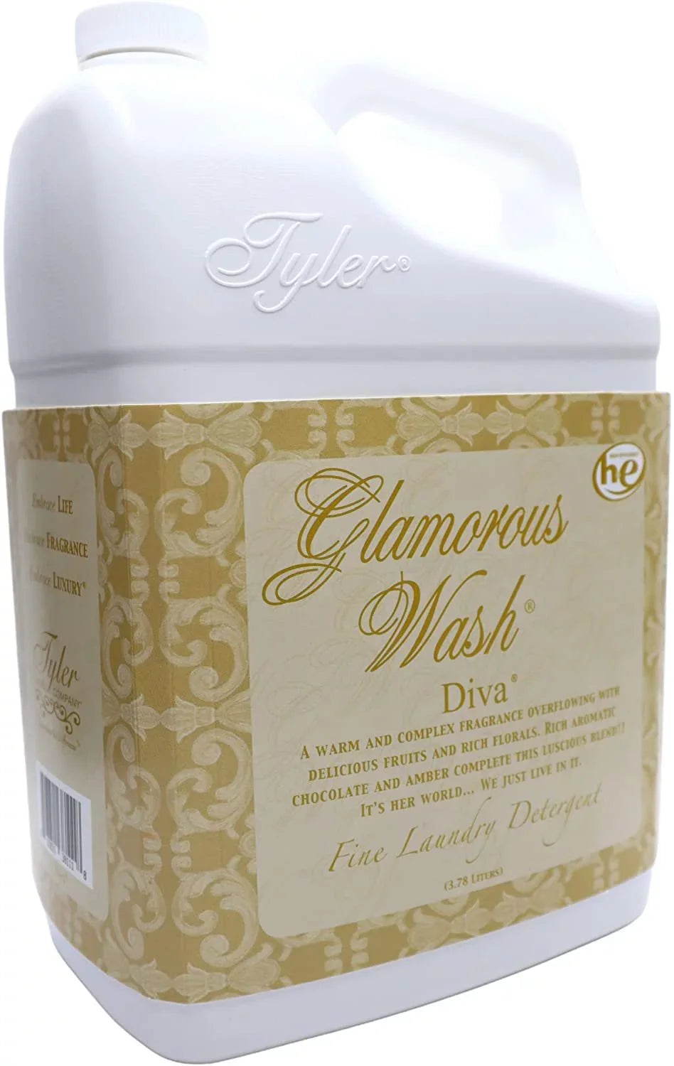 Liquid Container Wash Candle Glamorous - Clothing for Laundry Liquid Detergent and Fine Laundry Tyler Company - Designed 3.78L Hand Detergent Diva 1Gal Machine - Washable