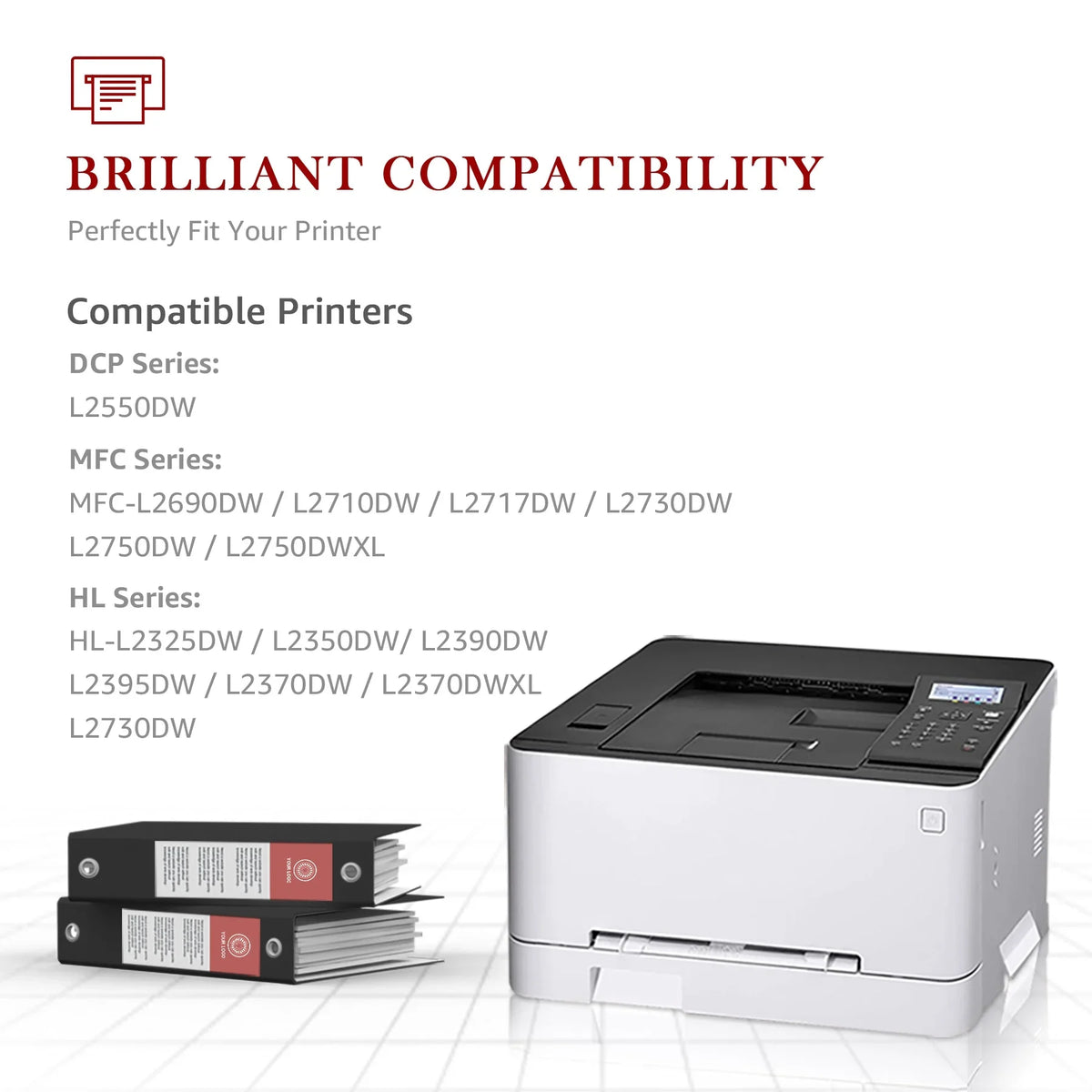 Printer pack) Toner(2 Compatible for Unit Drum brother DR730
