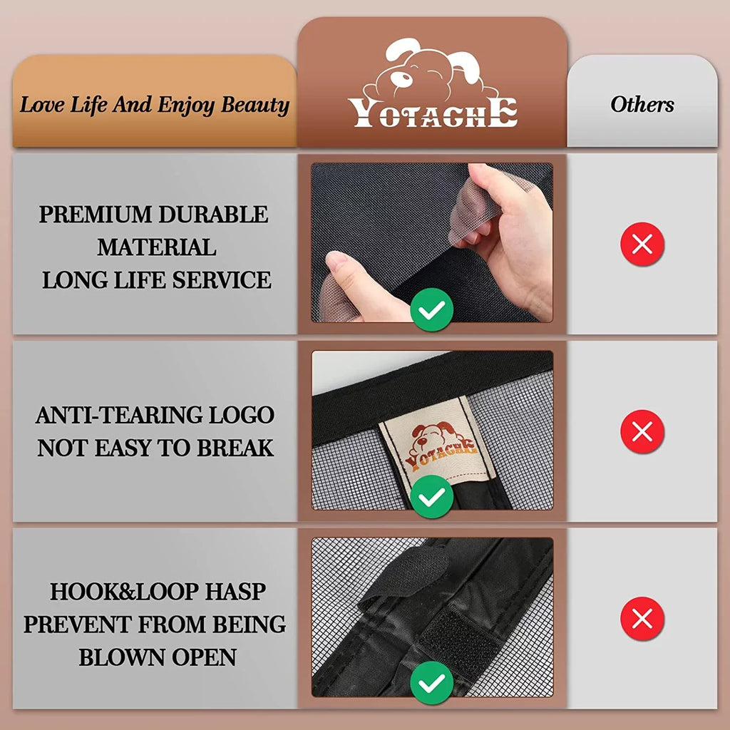 x Fresh Heavy 36" 97" Black Doors Duty Magnets Air Door with 96, Door 38" Door x Size 96" Fits Screen Screen Enjoy x Screen Size Size Fits Yotache 36