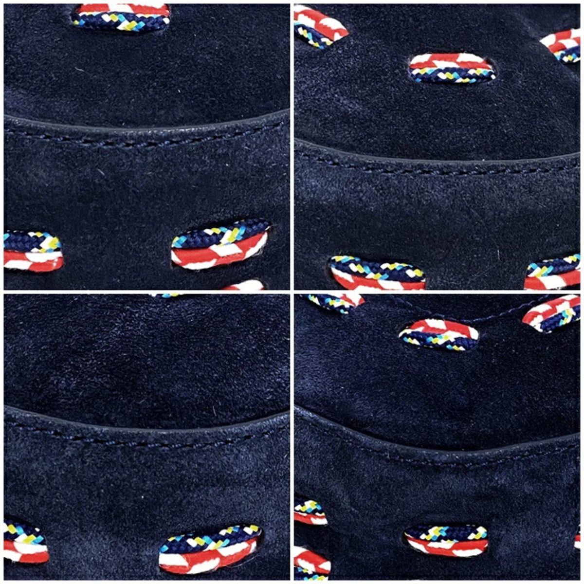 One BURCH Flap Tory Bag Burch Pre-Owned 10005608 Suede Leather Ladies 01-17 Navy Multicolor Shoulder TORY (Good)