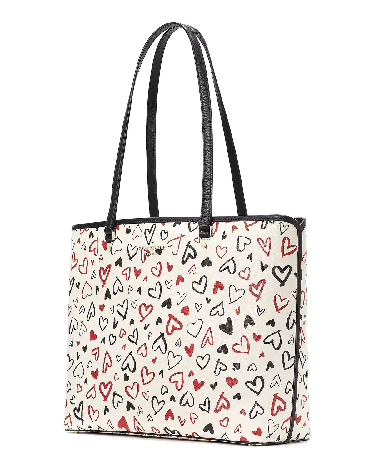Large Scribble Tote Perfect Printed Hearts