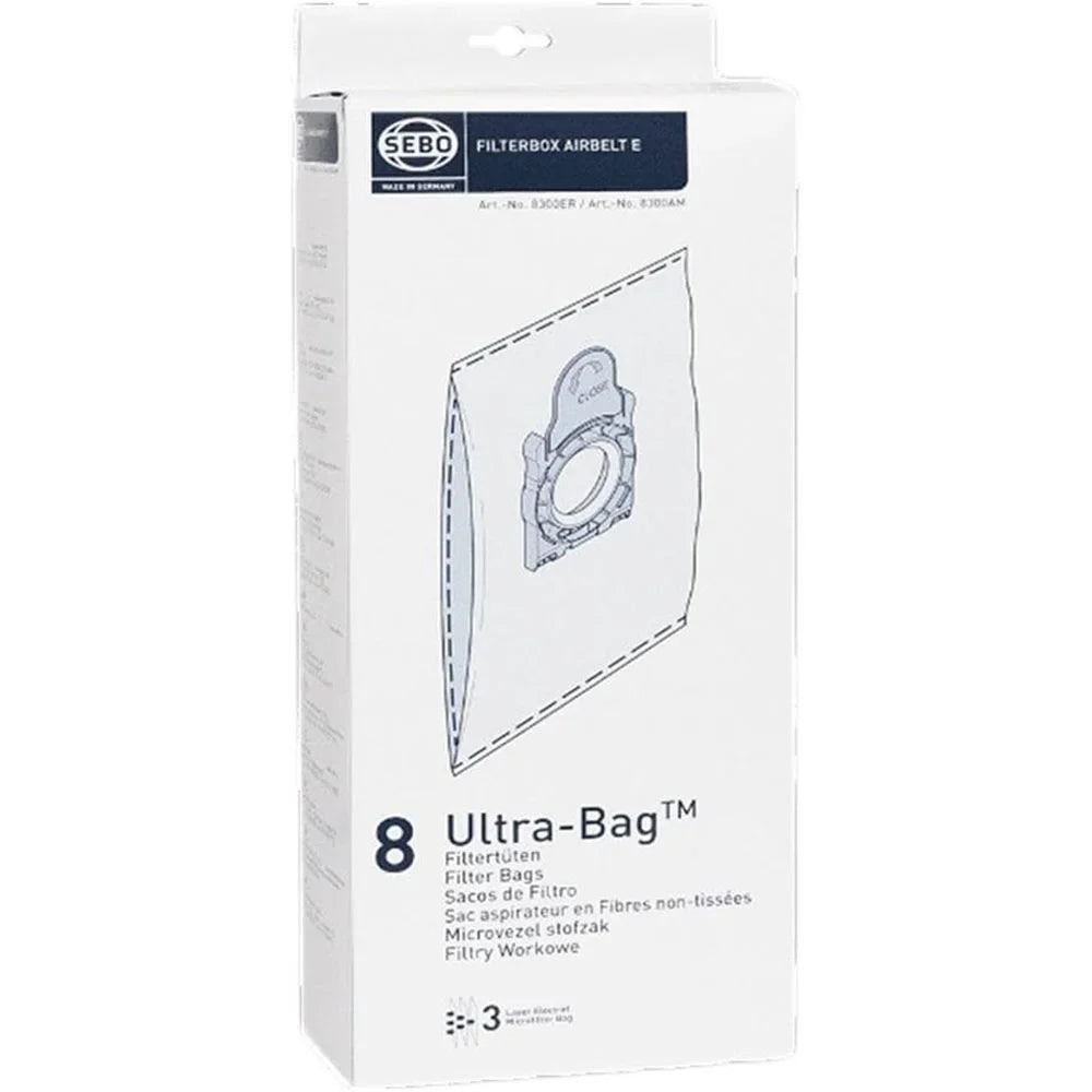 8 caps Box Bag Filter Ultra with Airbelt Bags E, #8300AM Three-Layer