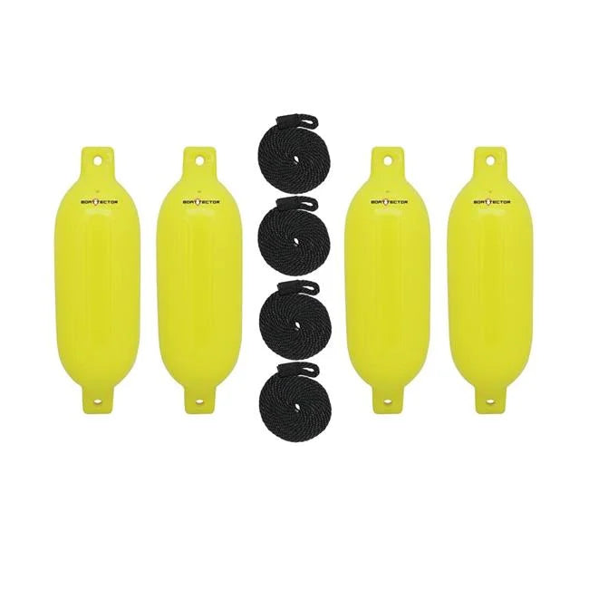 Fender x of 22 6.5 Orange - Neon Value, Inflatable 4 Boattector Pack in.