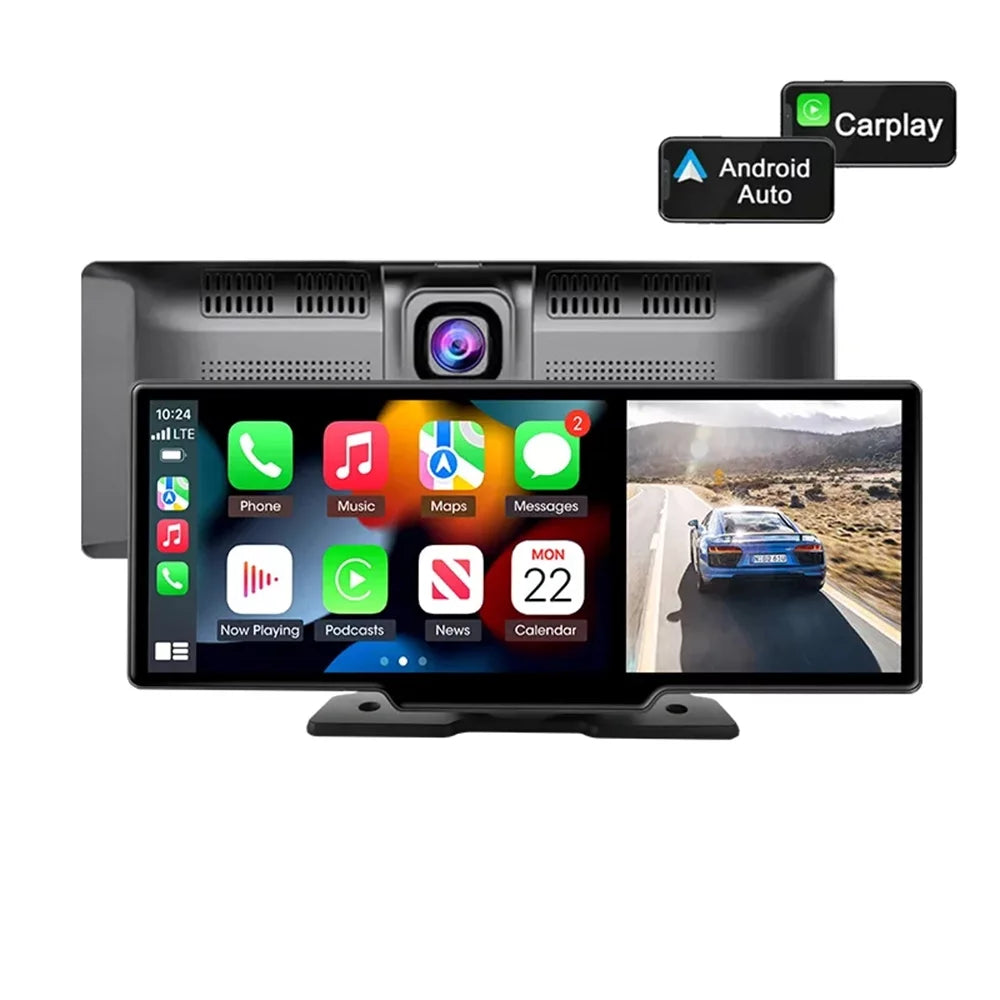 Cam Car Monitor Android Carplay Mirror Dash Video camera Dashboard Front DVRS,No GPS Masslatie Navigation Auto DVR Inch & 10.26