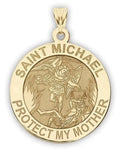 of Dime, Mother Inch 14K - Saint Religious - 2/3 My Gold Michael Medal Protect Size Yellow Solid -