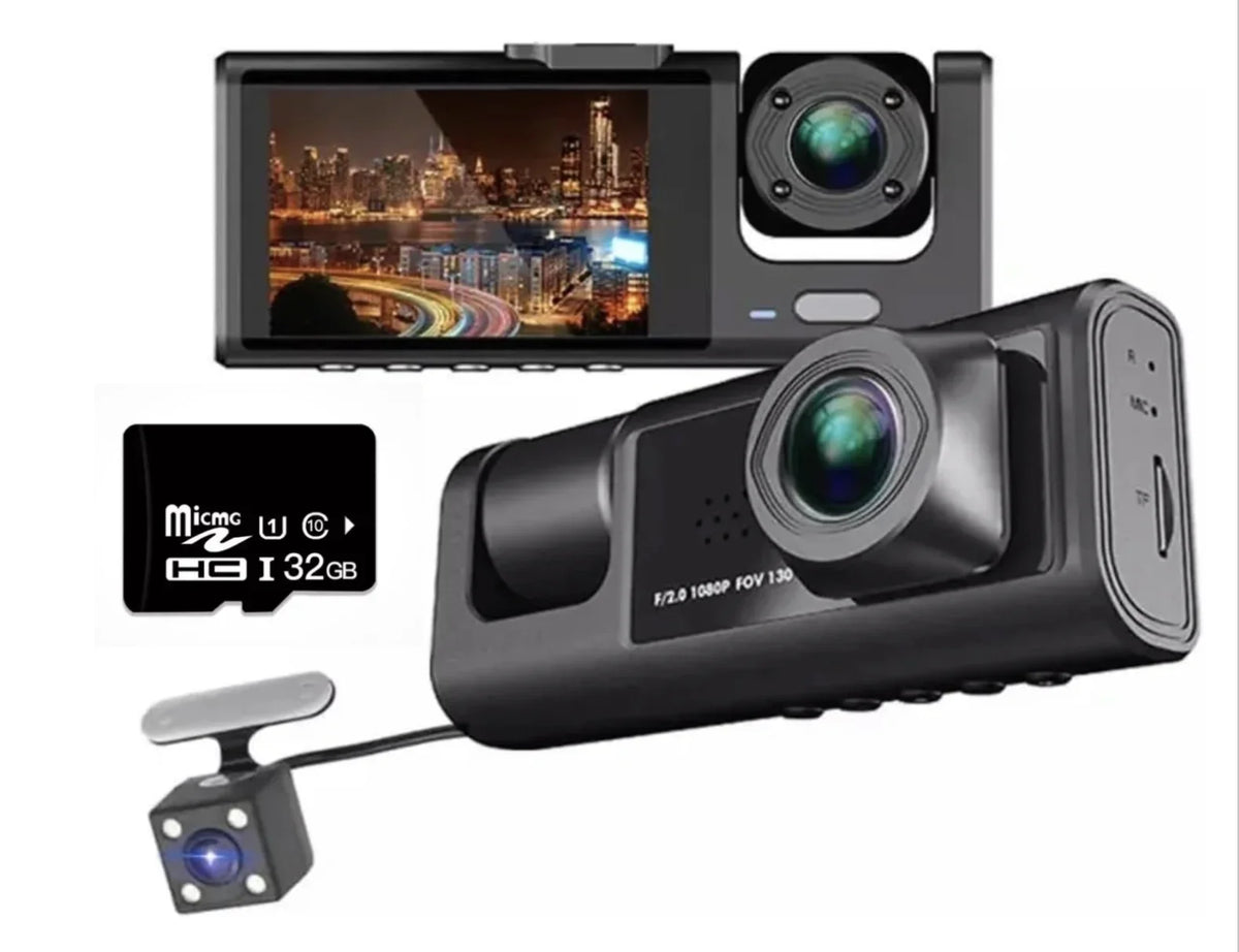 Screen Loop 2-inch G-Sensor Recorder, Dash Night High-Definition Card +32 Motion Channel Detection, 1080P, Vision, cam, 3 Driving recording, SD GB
