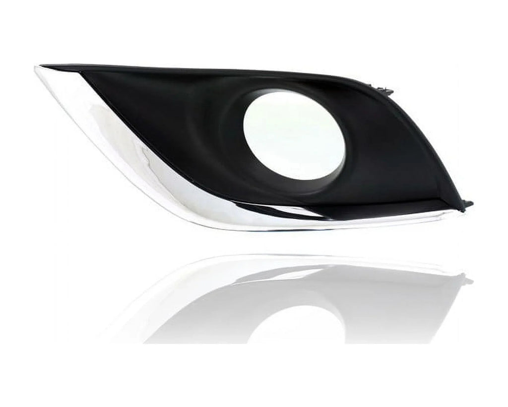 '- Passenger Nissan '15-19 Driver Compatible/Replacement Fog Light Molding Hole & With Left Pair, Black Bezel Versa Sedan Right 622566W80A, Chrome - 622576W80A + - Set for SV/SE/SL- Cover
