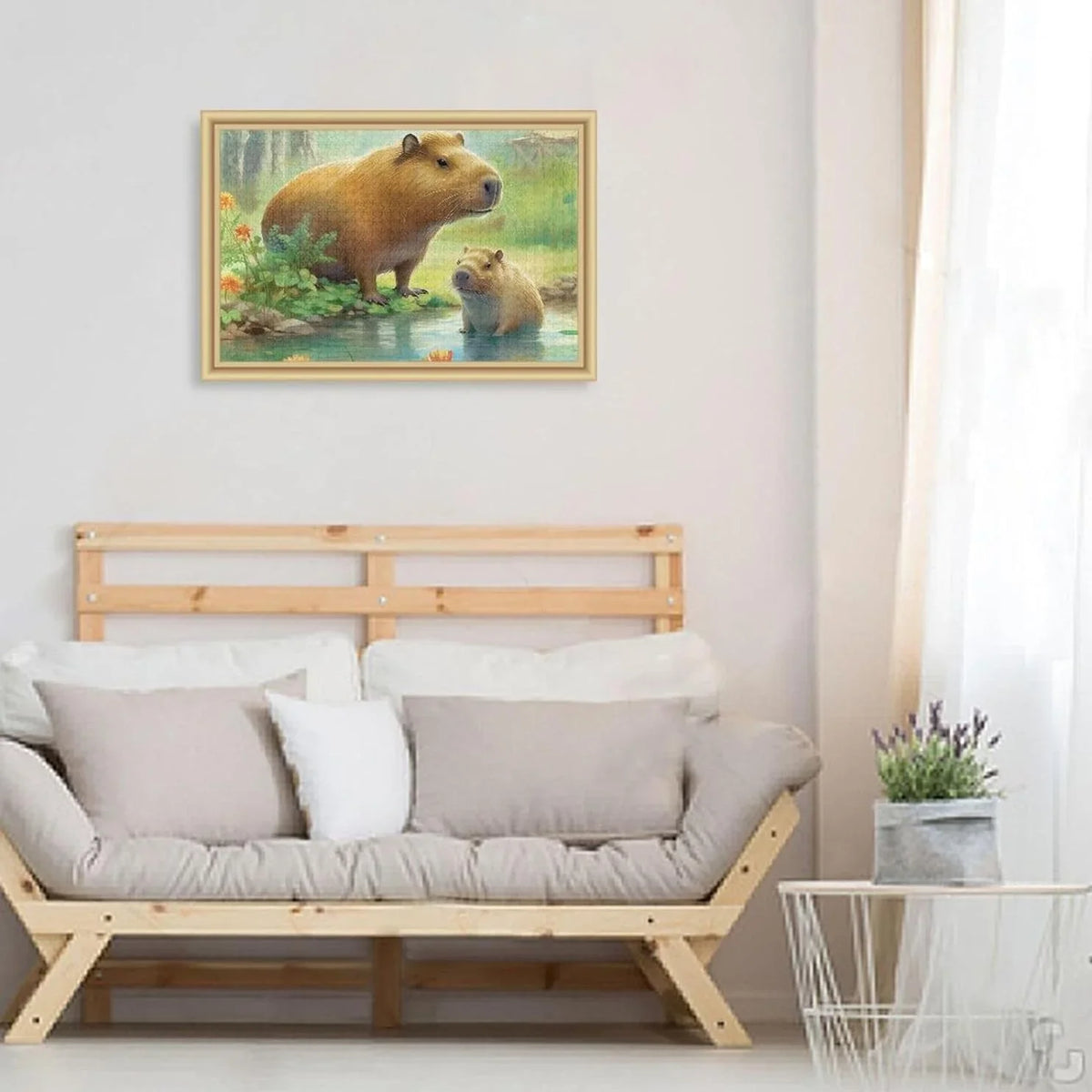 Puzzle, Game Fun Puzzle Parents Zigsaw Capybara Material for Challenging Family Brain Adults, Jigsaw Family PCS Wood Composite Paper Bag, Kids Gift 1000 Exercise with Storage Friends for