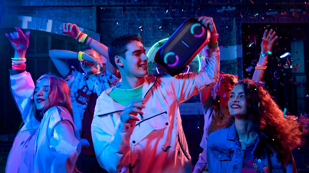 PartyCast 18-Hour | A3390Z12 80W Soundcore Waterproof Anker- | IPX7 | | Rave Portable by Speaker Playtime Black |