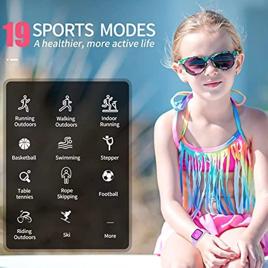 Pedometers,Waterproof Kids Girls IP68 Smart with Fitness Tracker Watch Activity Watch Watch for for Kids Age Sleep 20 6+ Great Kids Sports Purple） Modes, Teens（A with Boys, Mode,