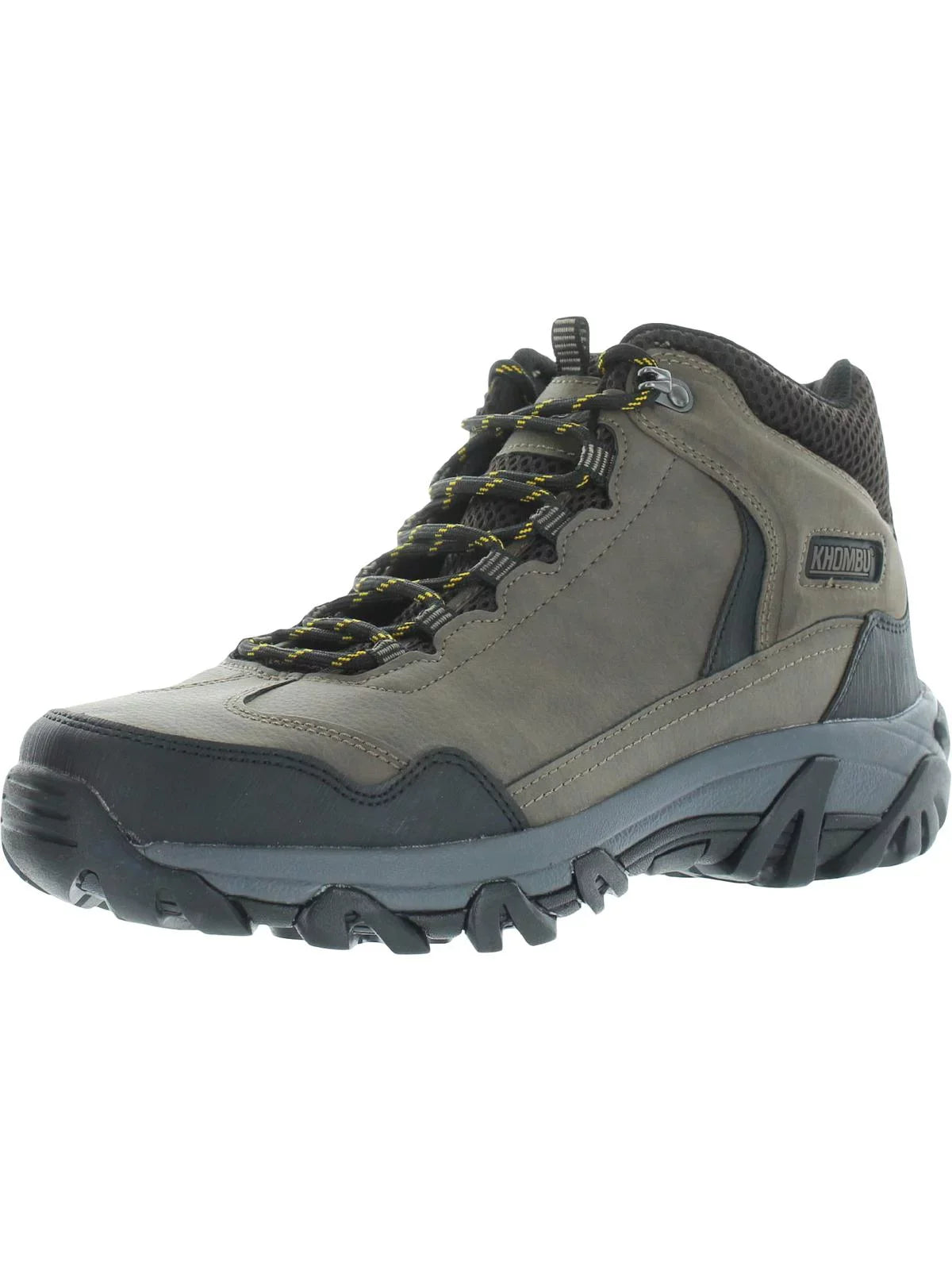 Mens Boots Khombu Foam Faux Leather Hiking Memory