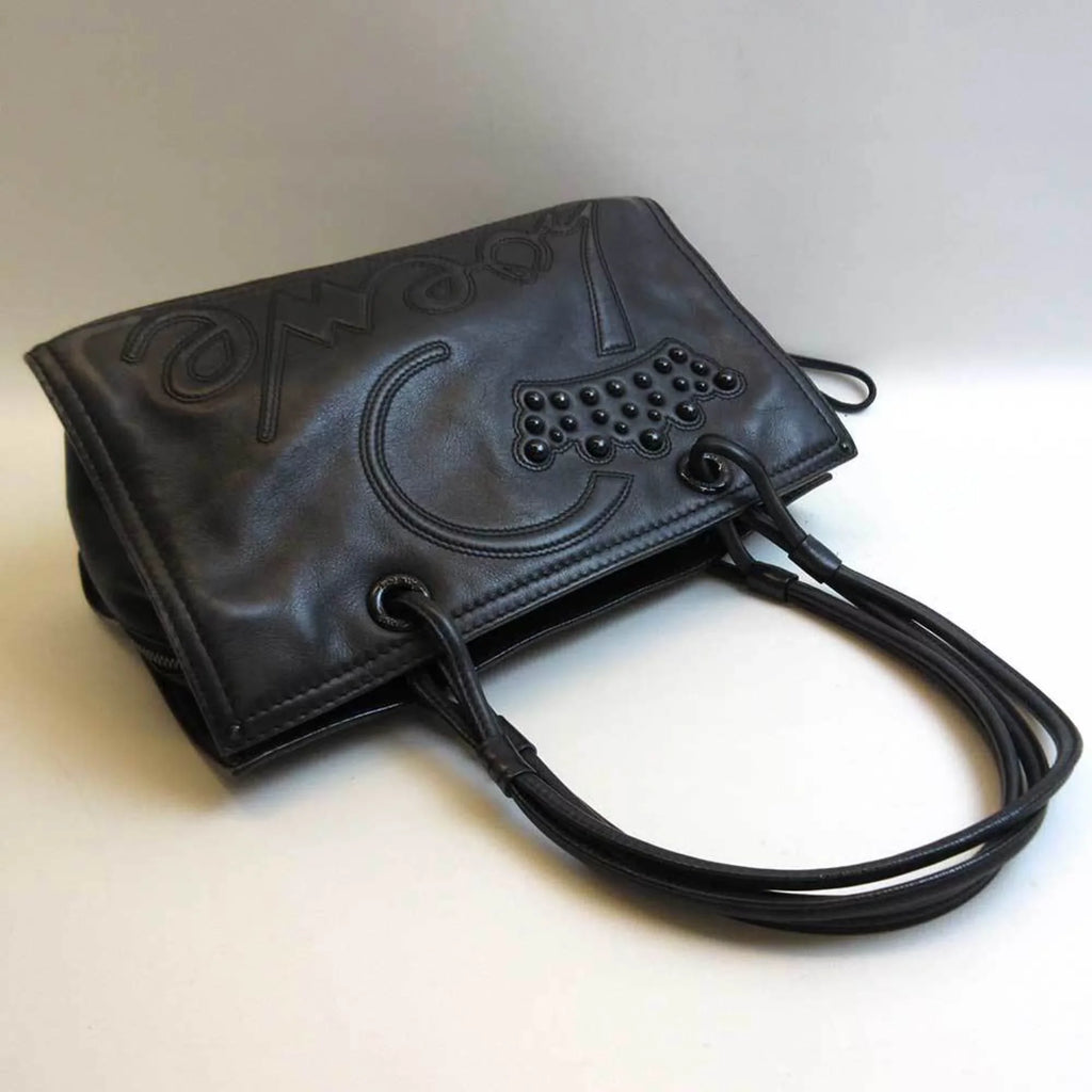 Shopper Bag Semi-shoulder Tote Women's Loewe Pre-Owned (Good) Leather Black