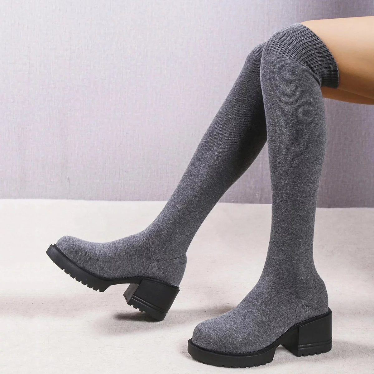 Boots Knee PMUYBHF for Length Snow Waterproof on Boots Boots Buckle 11 Ladies Winter Sock Boots Minimalist Size Work Pull Women Heeled Long Women Boots