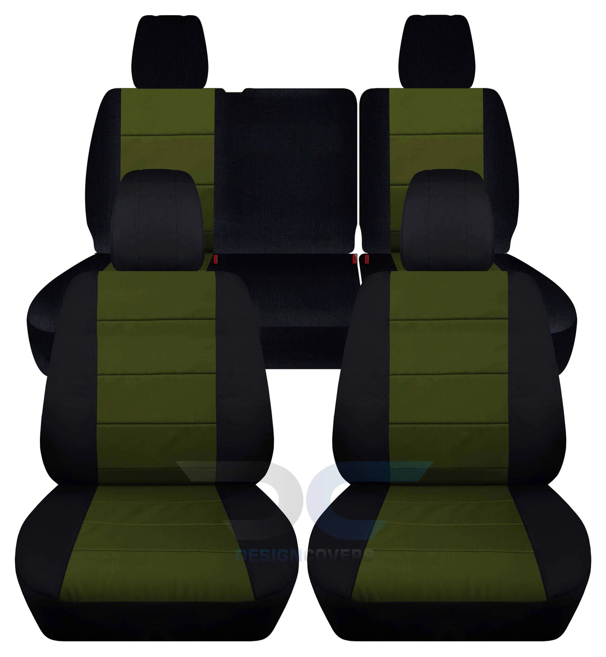 '- Cotton Seat Front Fits Wrangler Bench Split Rear Jeep T291-Designcovers Covers:Black Hunter Green and & 4-Door 2013-2018 JK
