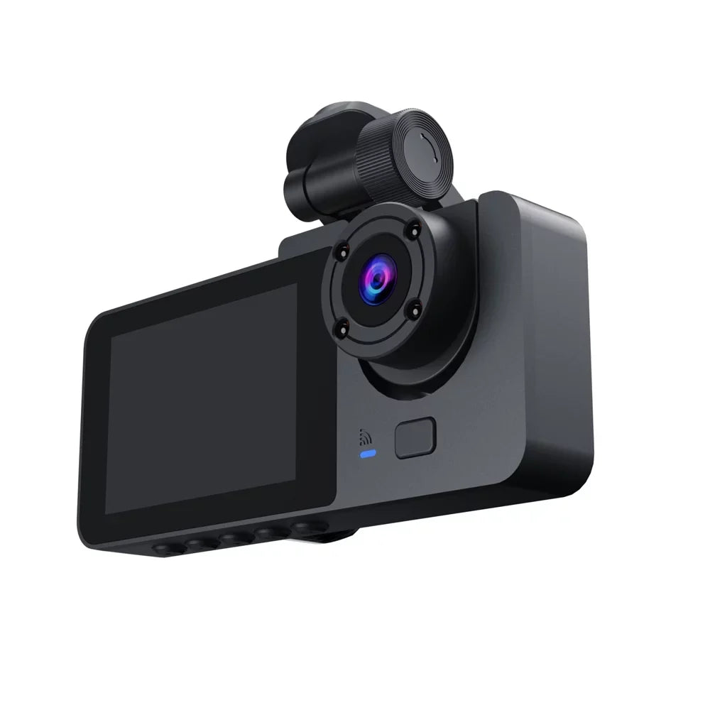 & 1080P & Dashcam Recording Loop Camera DVR Rear Front Night-Vision Shinysix Recorder One-Key Support Driving Lock Inch Detection Inside Dash Camera 2 Motion Screen
