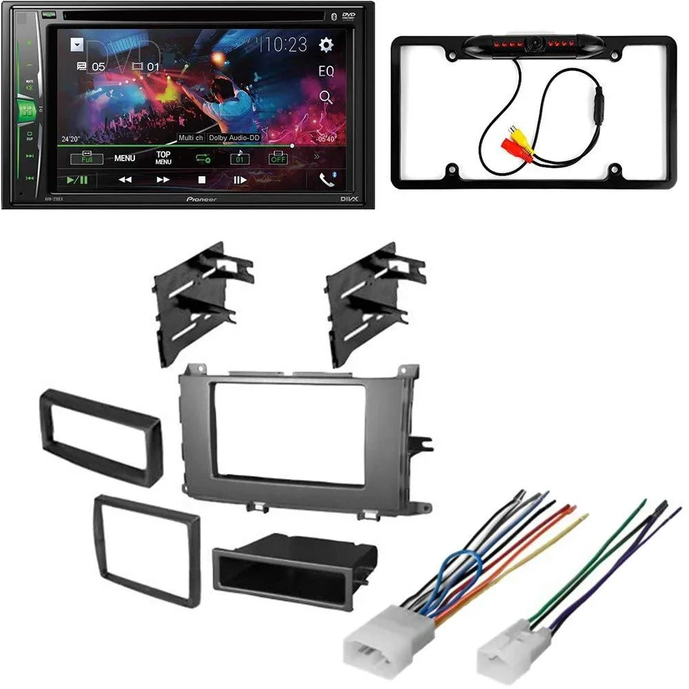AVH-241EX 6.2" Kit/in-Dash AM/FM Car KIT4960 DVD/CD Pioneer Sienna DIN Double Media Bluetooth/Backup Camera/Installation Toyota Stereo W/ Bundle Van with for Touchscreen Receiver Digital 2011-2014