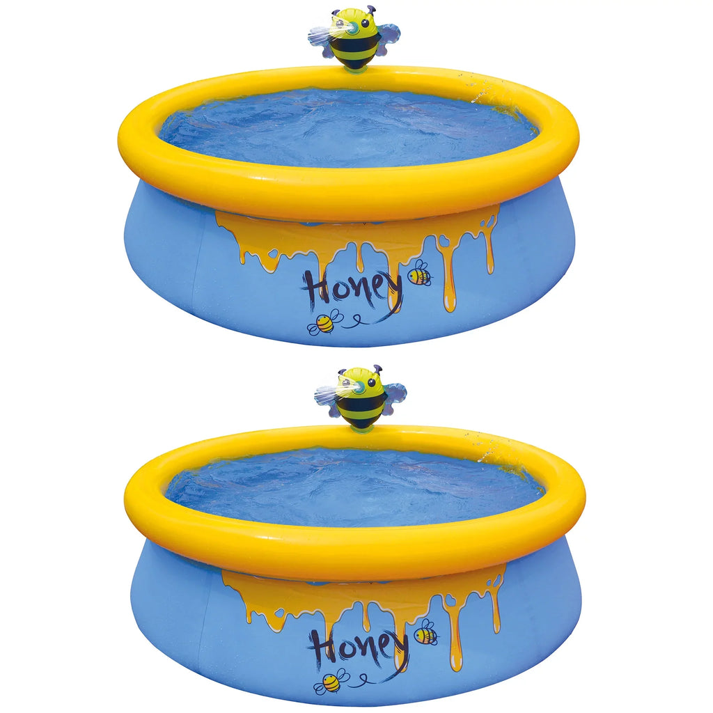 Pack) Foot Outdoor Bee (2 Kids Spray Inflatable JLeisure Swimming 5 Pool