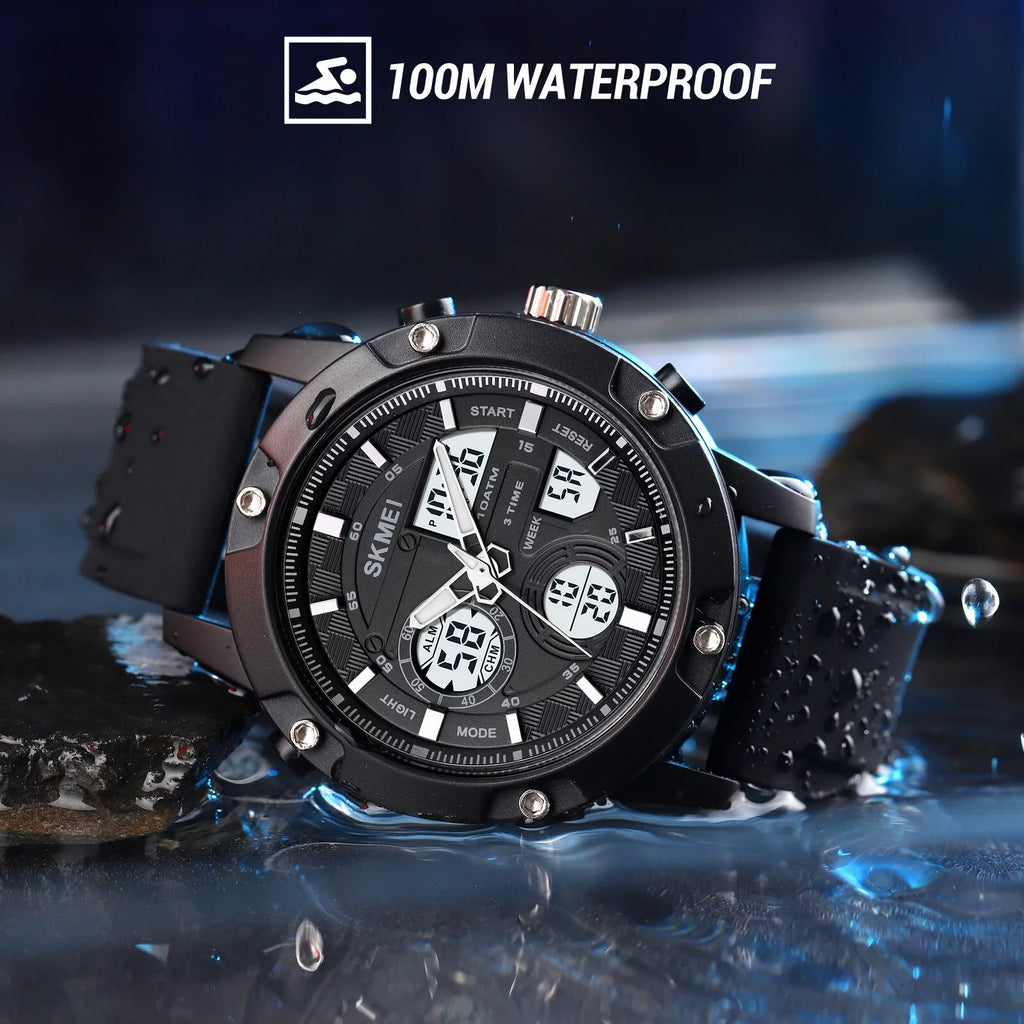 Watch Count Sport Skmei Clock 100bar - Wristwatch Digital Man Top Waterproof Led Wristwatches Fashion Luxury Light Brand Down Men's Original Watches