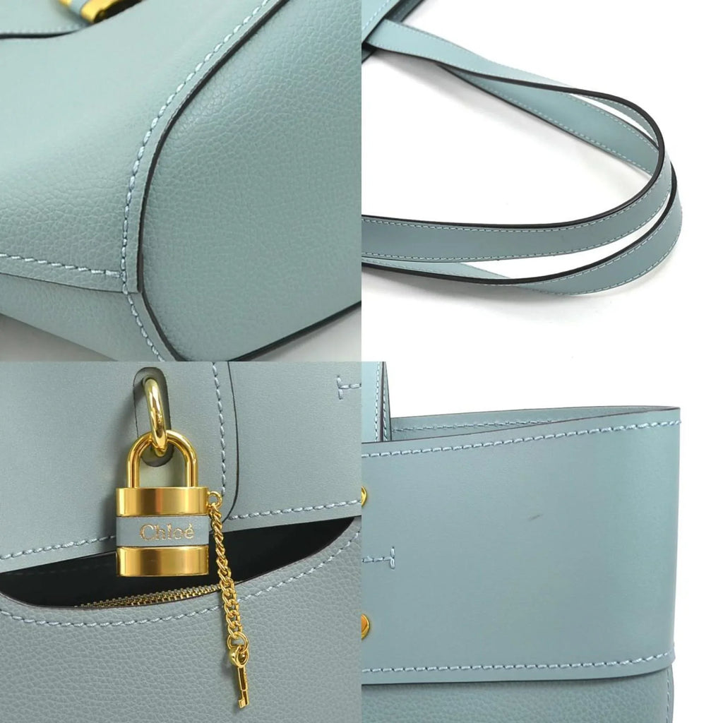 Chloé New) Blue Women's Shoulder (Like Pre-Owned Chloe Leather Bag Light