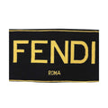 Scarf Black Roma Cashmere Logo Knitted Yellow & FXS124 Wool Fendi
