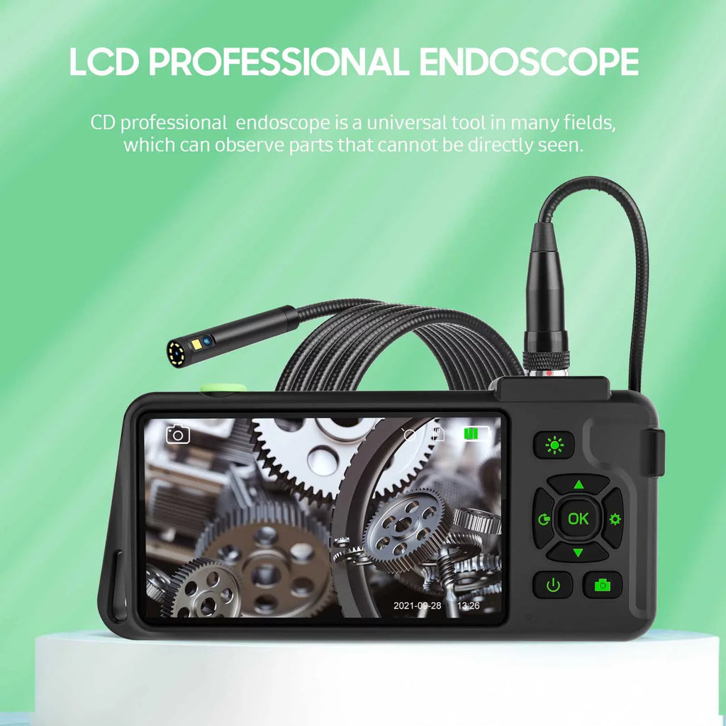 Waterproof with 1080P Inspection Color Industrial Million TF Photos 8 4.5-inch Videos for IPS Slot Snake Pixels Display Borescope 2 IP67 with Docooler with Maintenance