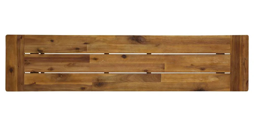 and in Black Sandblast Outdoor Bench Teak Raphael