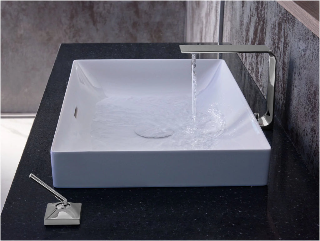 23" Cotton - Kiwami® Rectangular White LT476GR#01 with Sink TOTO® CEFIONTECT, Bathroom Vessel