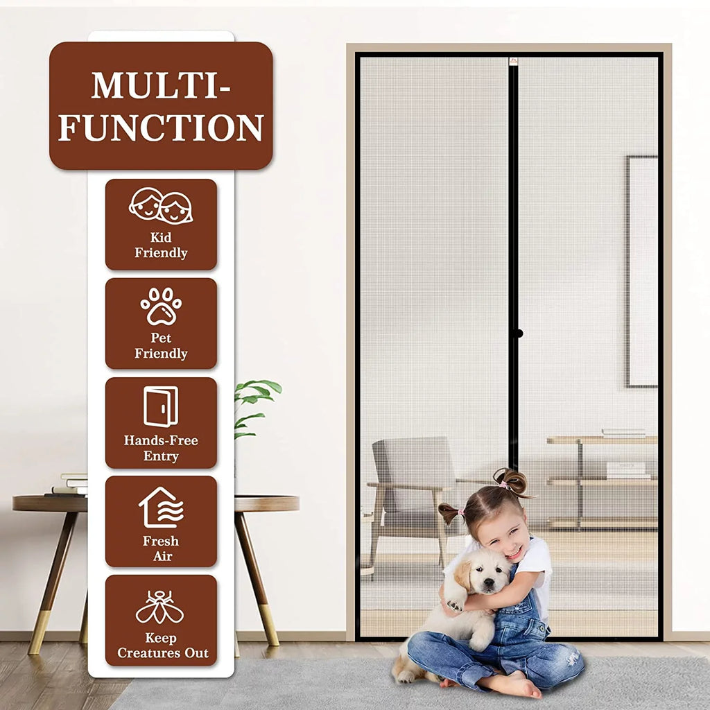 x Fresh Heavy 36" 97" Black Doors Duty Magnets Air Door with 96, Door 38" Door x Size 96" Fits Screen Screen Enjoy x Screen Size Size Fits Yotache 36