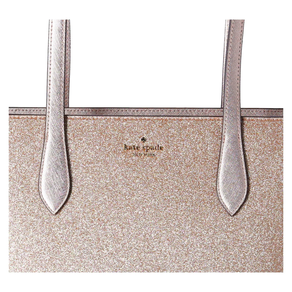 Top Holiday Tote + Glitter Spade Kate Glimmer Large Shoulder Gold Zip Wallet Bag