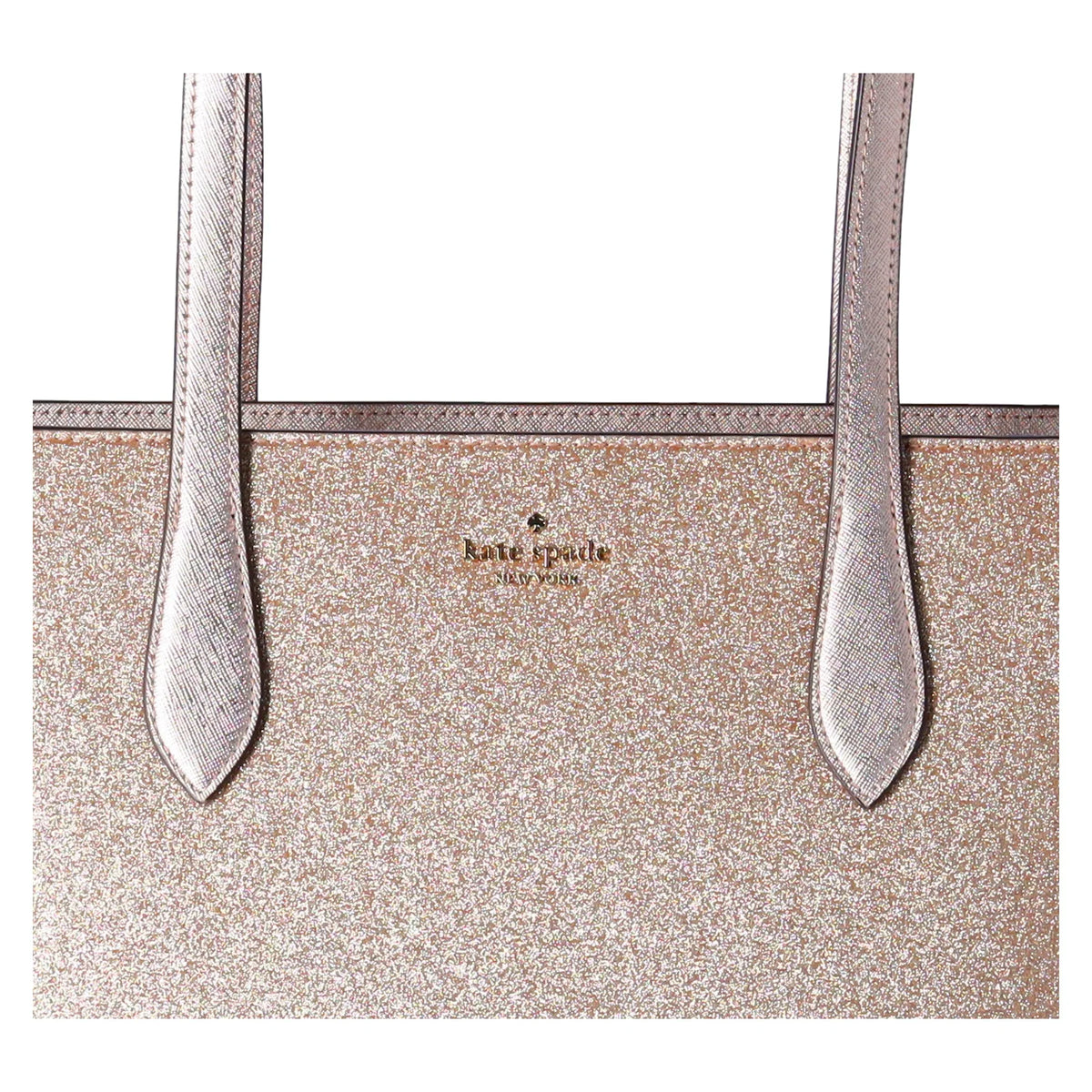 Top Holiday Tote + Glitter Spade Kate Glimmer Large Shoulder Gold Zip Wallet Bag