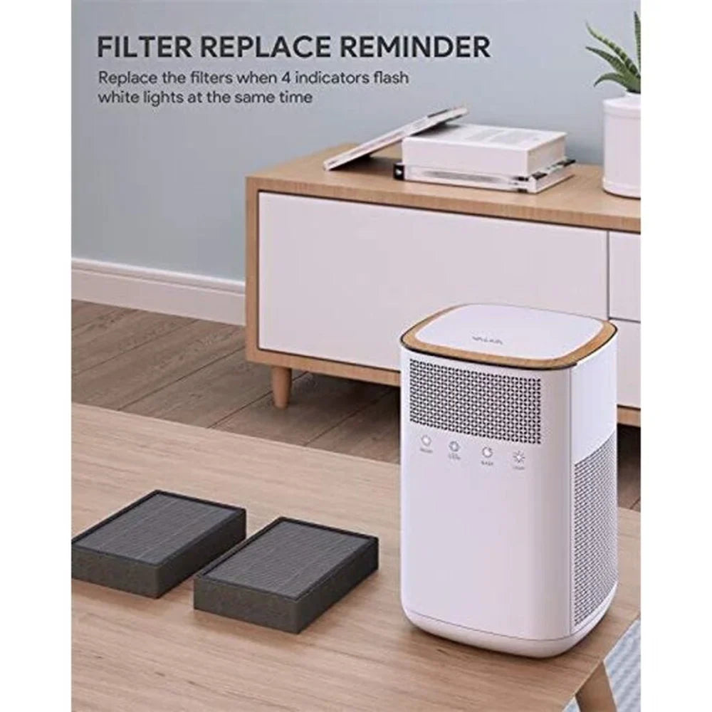 Home Bedroom PU-P02 HEPA Purifier White Air 3M LED Device - for True Filters Clean with Air Night Light