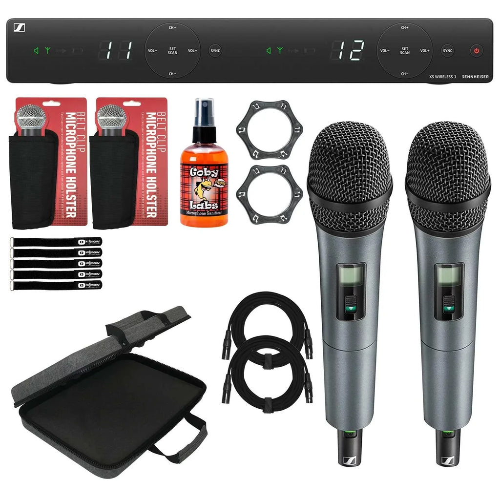with XSW Package Sanitizer Carry Sennheiser 1-835 2-Channel Wireless DUAL-A Spray Microphone & Case System