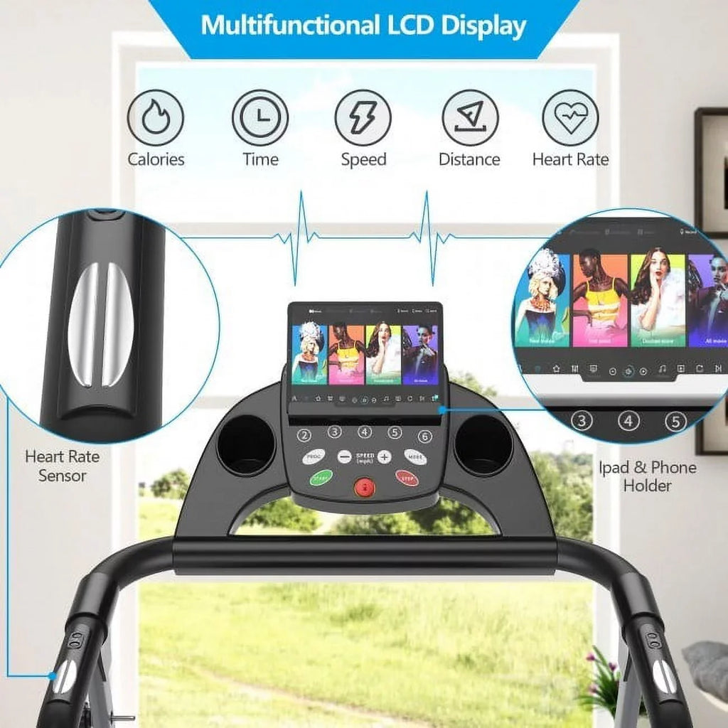 Up Display Treadmill Folding Fitness Your Electric LED Level Routine Compact