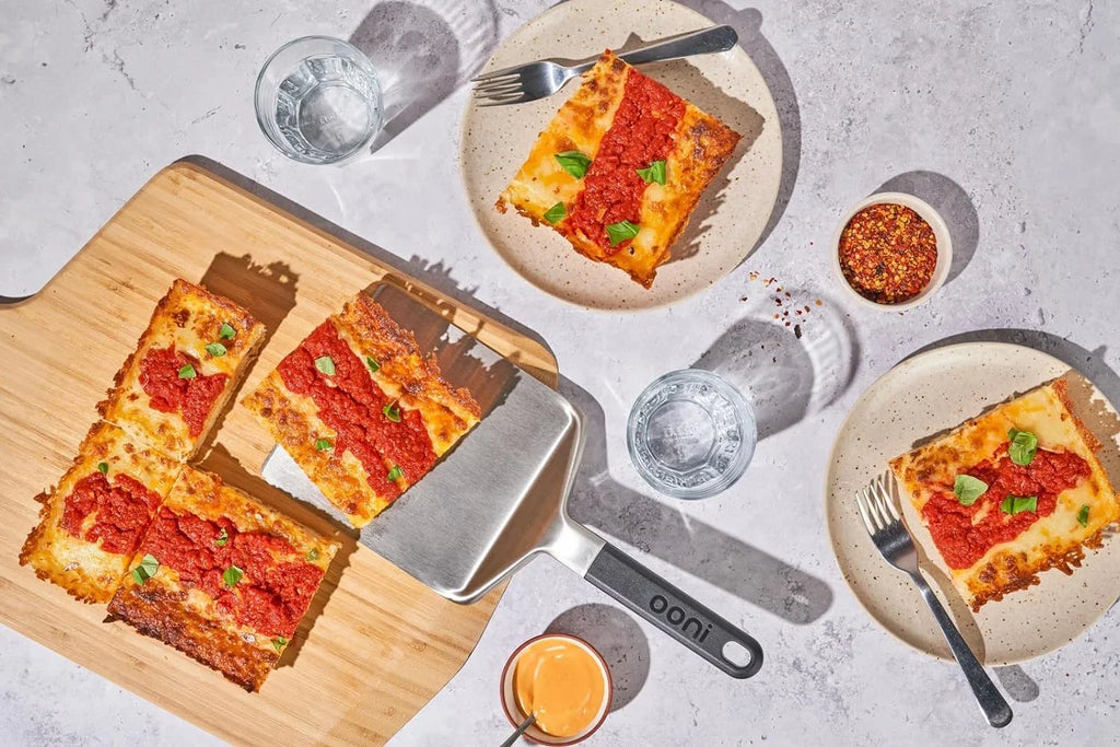 Utensil, Pizza Detroit Spatula Stainless Rectangular Spatula Pan Tools Pizza - Accessories, Pizza Kitchen Steel Pan Cutter, Grill Style Spatula, Oven