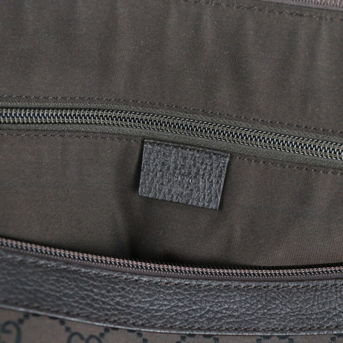 (Good) Boston Shoulder GG Leather Gucci Nylon Brown Bag 105669 GUCCI Pre-Owned Travel