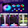Fountain Decor Garden Pond with Solar Outdoor Light, Walmeck Control Remote LED, Bath Decoration