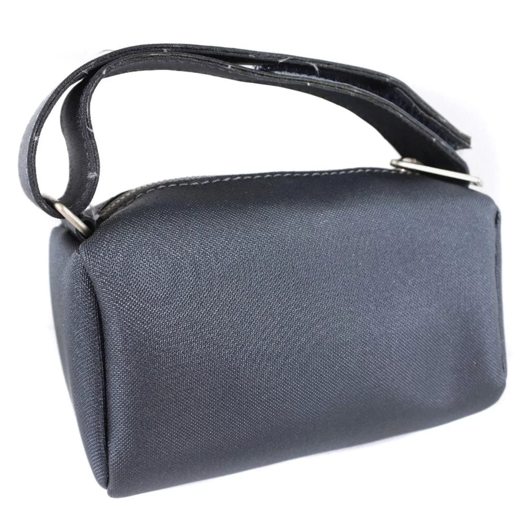 Pre-Owned Pouch Nylon Ladies Chanel Gray (Fair) Vintage Logo