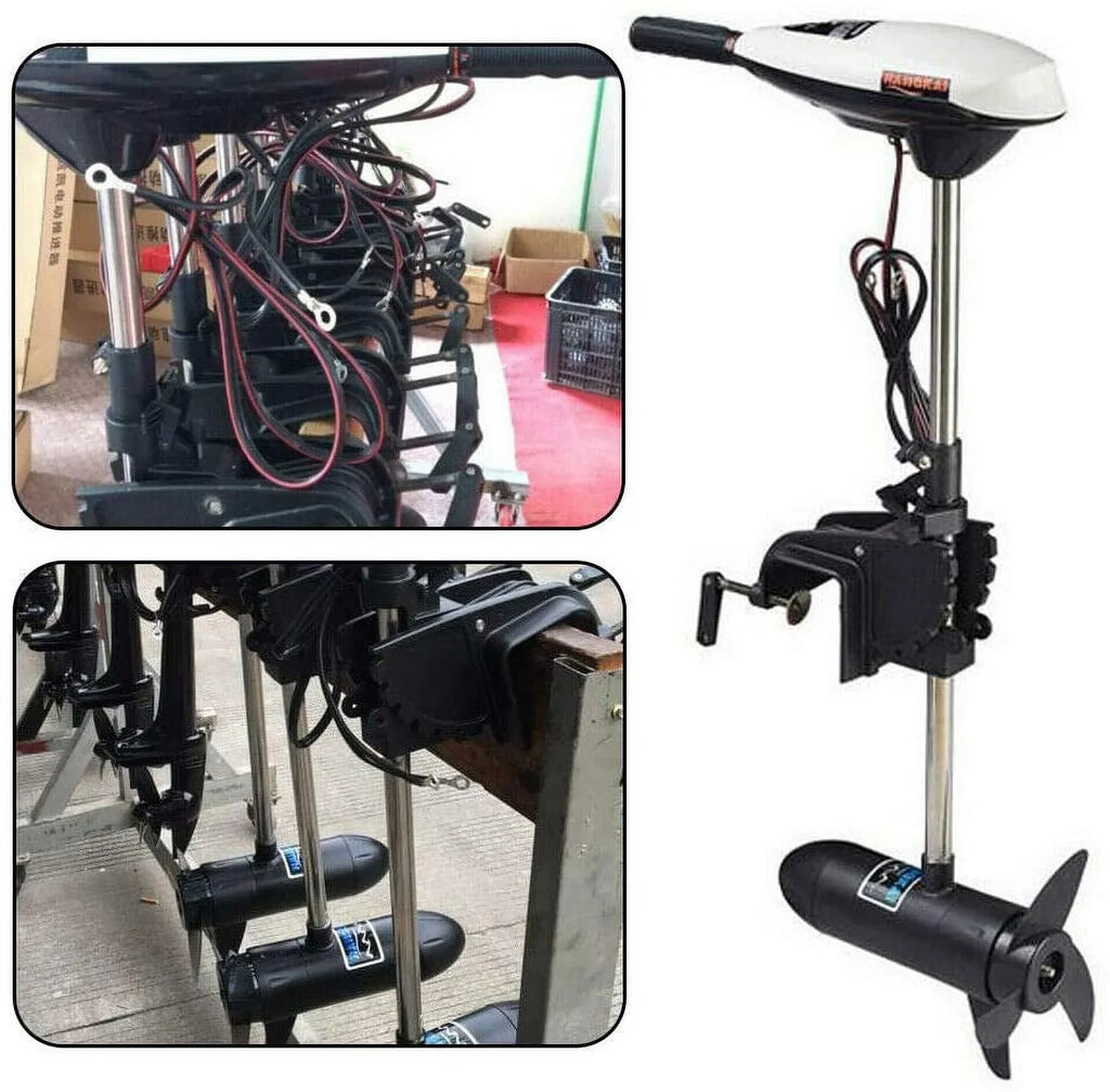 Engine 65lb 12V Electric Fishing Engine 660W Brush Motor Inflatable Boat Outboard Motor Boat Outboard