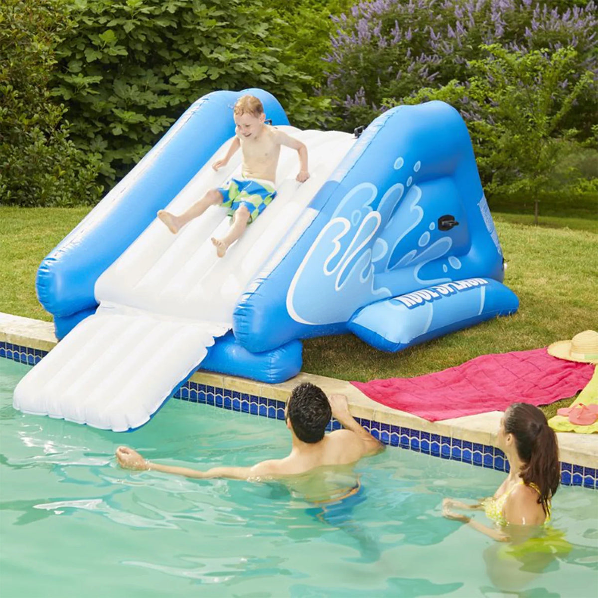 Swim Center Splash x with & Blue 8.5' White Play Intex Kool 5.75' Center,
